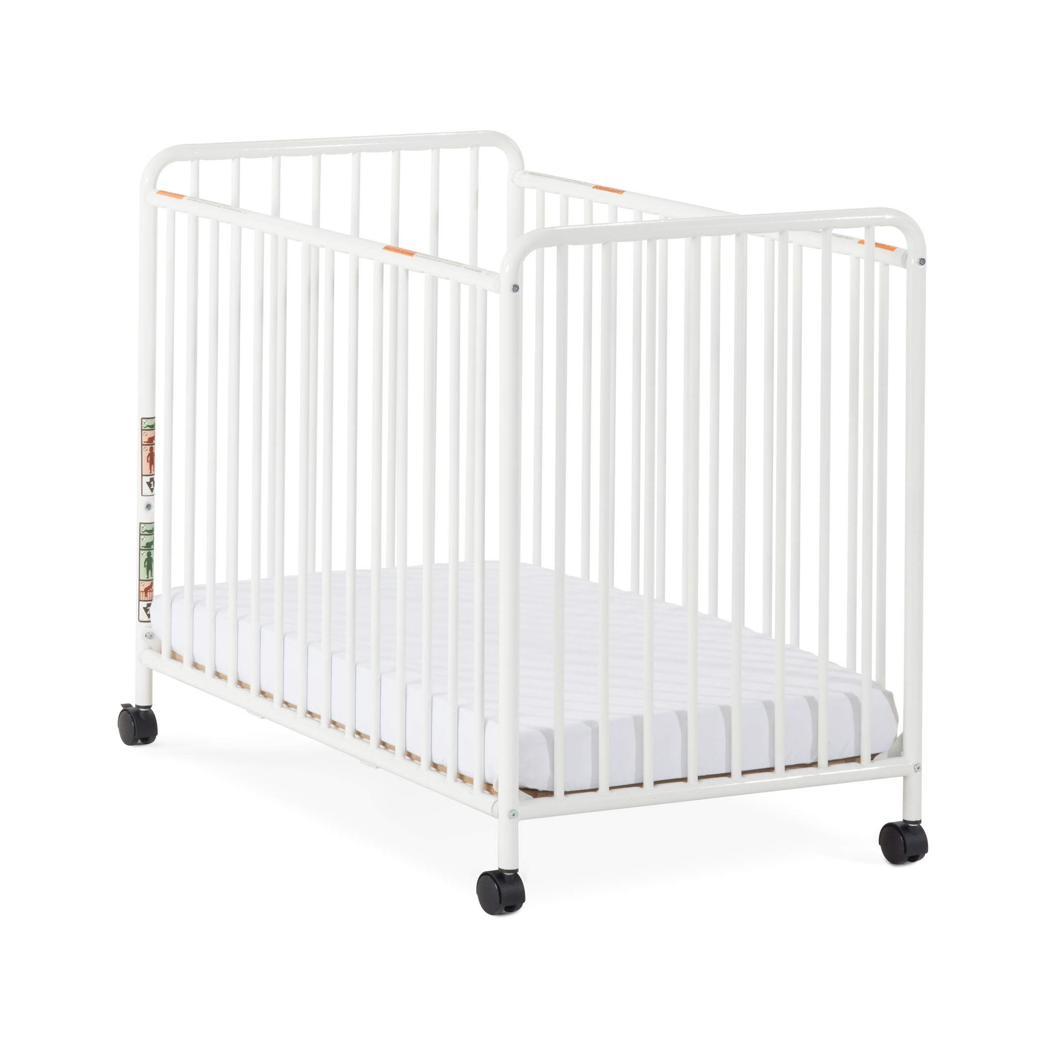 Child Craft Siesta Metal Portable Crib - Non-Folding Design with 2