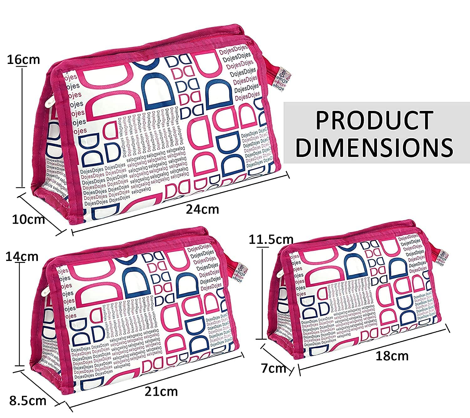 PRISMAXIC Waterproof Cosmetic Bag for Travel - Large Toiletry Pouch & Shaving Kit Organizer for Men & Women (Pink) - Perfect for Airplane Carry-on, Gym Essentials & Makeup Storage