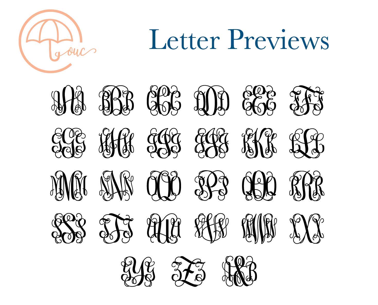 Custom Monogram Wedding Stickers - 155SS for Invitations & Decor