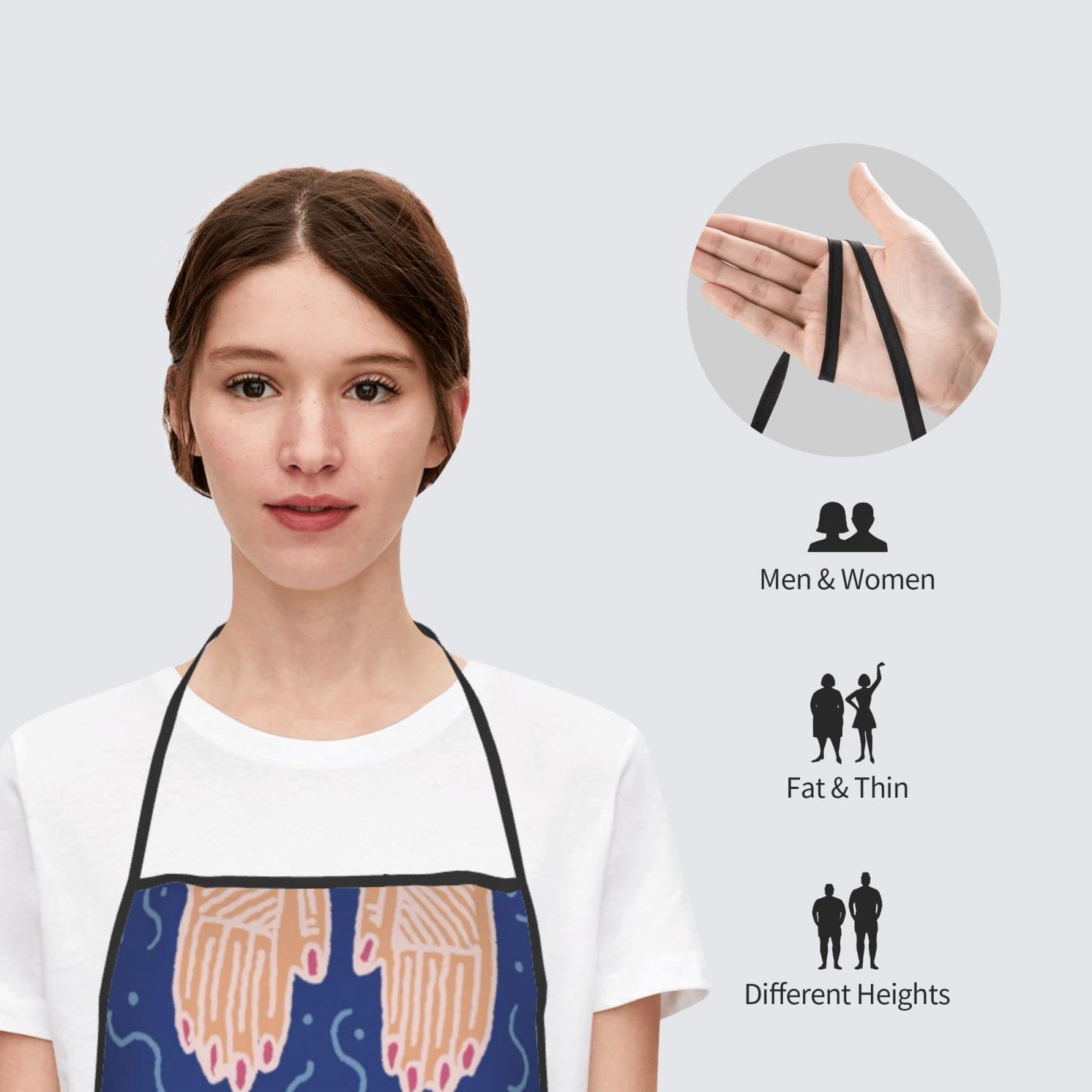 Happy Traditional Jewish Passover Apron - Adjustable Adult Chef Kitchen Bib for Cooking & Baking - Perfect for Holiday Meals, Seder Dinners & Kosher Cooking