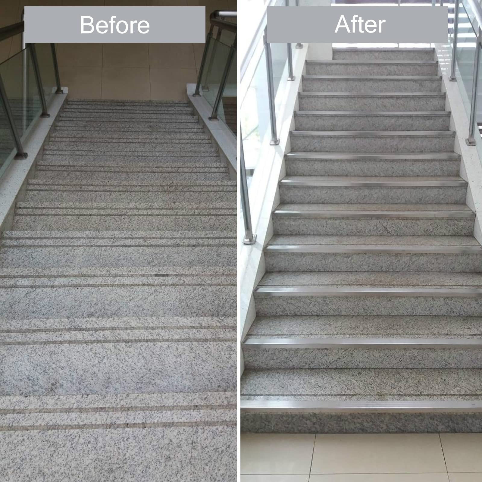 Premium Stainless Steel Stair Nosing - Non-Slip Metal Stair Edge Trim for Concrete, Tile & Wood Steps | Indoor/Outdoor Safety Transition Strip for Kids & Adults | Perfect for Homes, Schools & Commercial Buildings