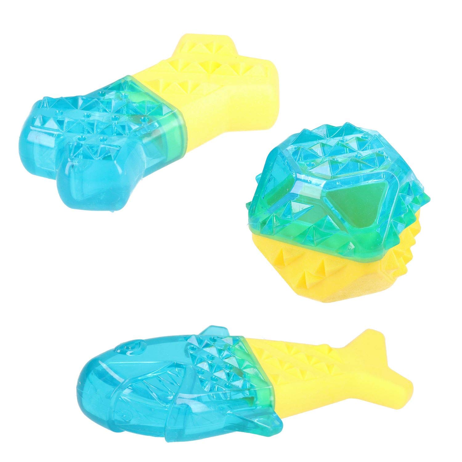 AB Tools Chillout Cool Soak Ball & Shark Bone Bundle - Soothing Dog Chew Toys for Teething Puppies & Heat Relief | Perfect for Summer Play, Outdoor Activities & Anxiety Relief