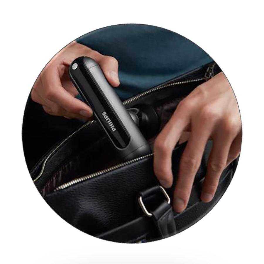 PHILIPS Mini Massage Gun PPM7303DG - Portable Deep Tissue Muscle Massager for Pain Relief, Recovery & Relaxation - Perfect for Athletes, Gym, Office & Home Use