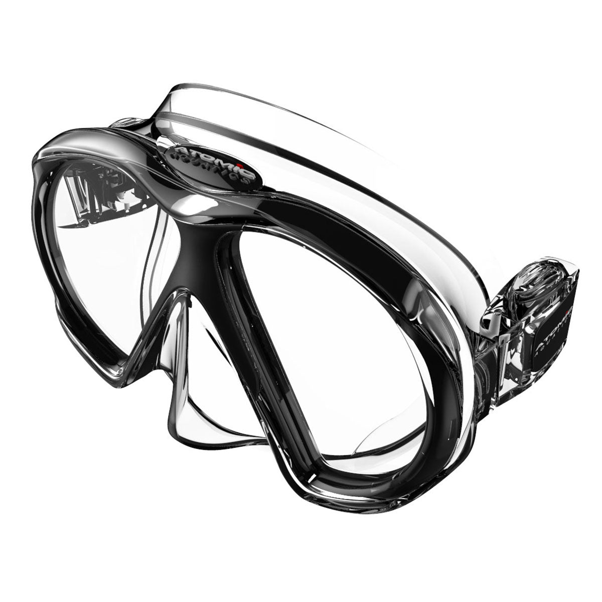 Atomic Aquatics SubFrame Slim Fit Clear/Black Scuba Diving Mask - Perfect for Snorkeling, Freediving & Underwater Photography