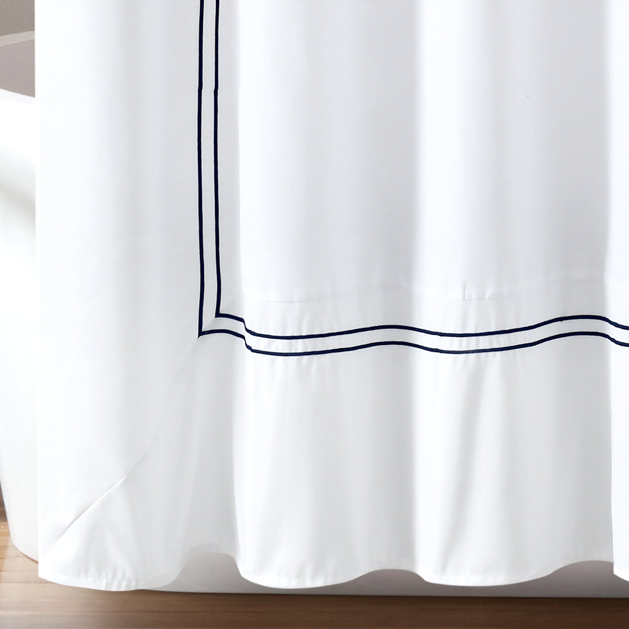 Luxury Hotel Collection Shower Curtain - Waterproof Fabric Bathroom Decor with 12 Hooks - Perfect for Master Bath, Guest Bath & Apartment Living (72
