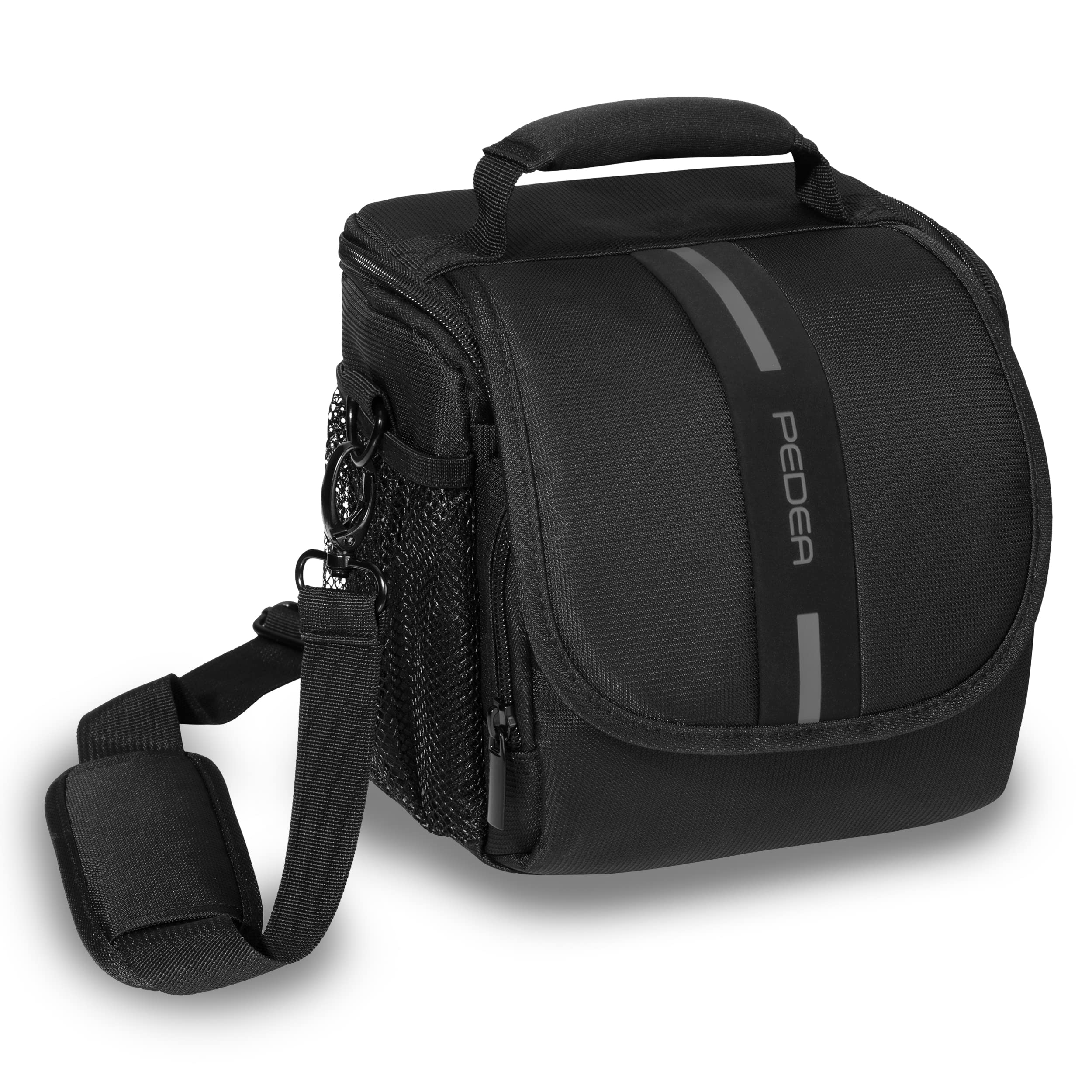 Waterproof DSLR Camera Bag for SLR Cameras - Medium Black/Grey with Rain Cover, Adjustable Strap & Accessory Pockets | Perfect for Travel, Hiking & Outdoor Photography