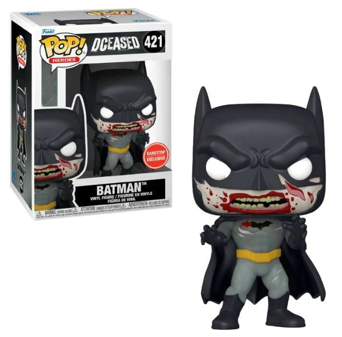 DCeased Batman (Bloody) Gamestop Exclusive #421 Action Figure - Collectible DC Comics Superhero Statue for Display & Gifts