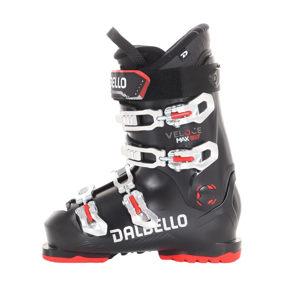 Dalbello Veloce Max 75 Ski Boots 2024 - Black/Black - Size 31.5 - High-Performance Alpine Skiing for Men & Women - Perfect for Downhill Racing & Freeride Adventures