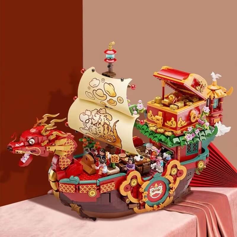 Pantasy 18009 Fortune Freedom Ship Building Blocks Set - Pirate Ship Model Kit for Adults & Teens - Creative DIY Construction Toy for Home Decor, Collectors & Gift Giving | Perfect for Birthday, Christmas & Display