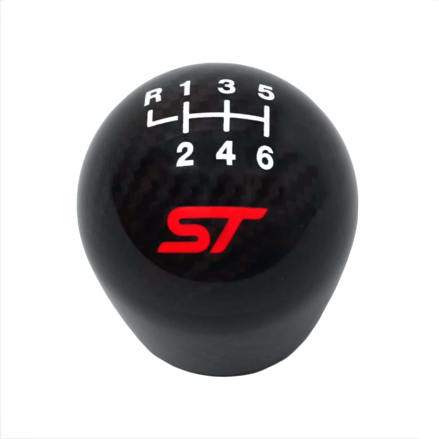 Ford Racing M-7213-FSTCF Focus ST 6-Speed Manual Transmission Carbon Fiber Shift Knob - Black | Upgrade Your Driving Experience for Sporty Performance & Interior Style