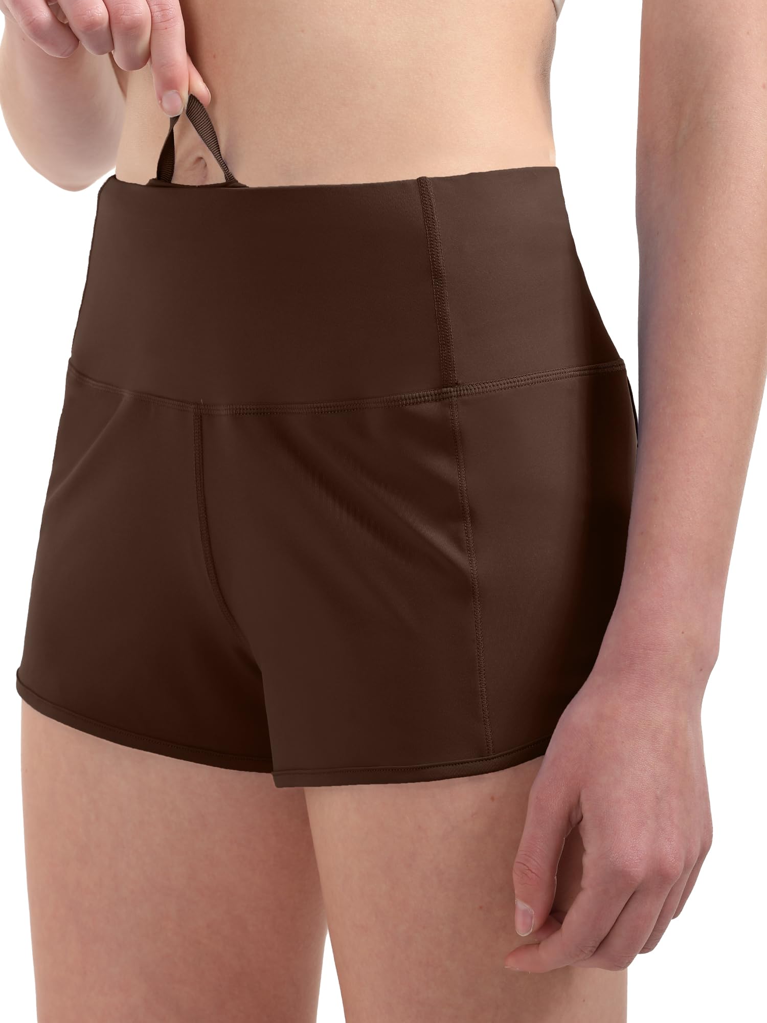 **Aurefin Women's High Waisted Running Shorts with Liner - Quick Dry Athletic Gym Shorts, 2.5'' Inseam with Zipper Pocket - Perfect for Jogging, Yoga & Workouts**
