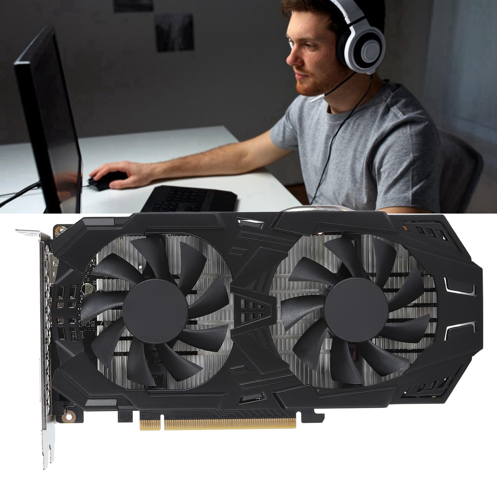 NVIDIA GTX 1060 5GB GDDR5 192-Bit Gaming Graphics Card with Dual Cooling Fans & Heat Pipe - 8K HDR Ready, High Performance for Gaming, Video Editing & 3D Rendering - Perfect for PC Builds, eSports & VR Gaming