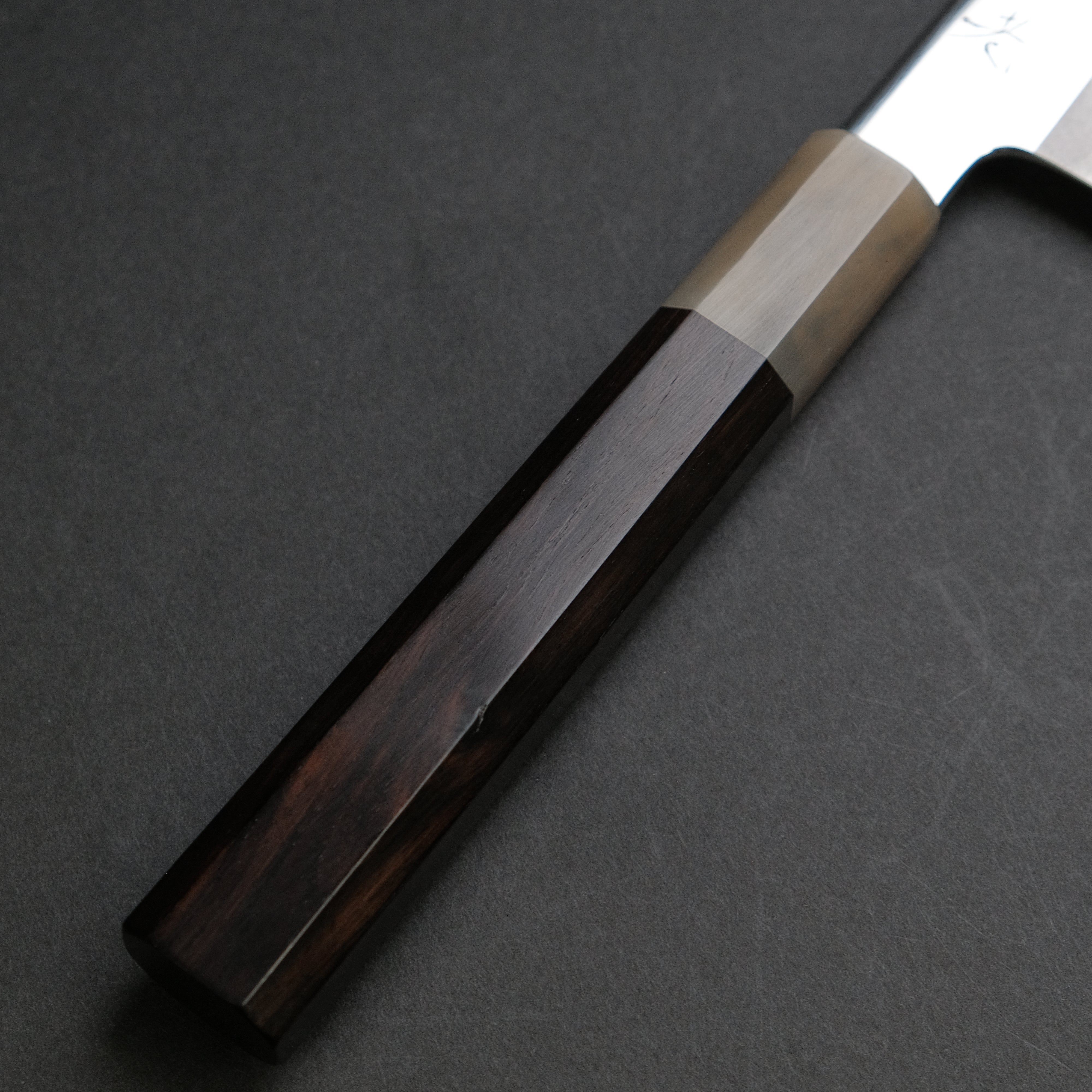 Hitohira Kikuchiyo Rou Silver #3 Mirror Polished Gyuto 210mm Japanese Chef Knife with Ebony Handle - Perfect for Sushi, Meat Cutting & Professional Kitchen Use