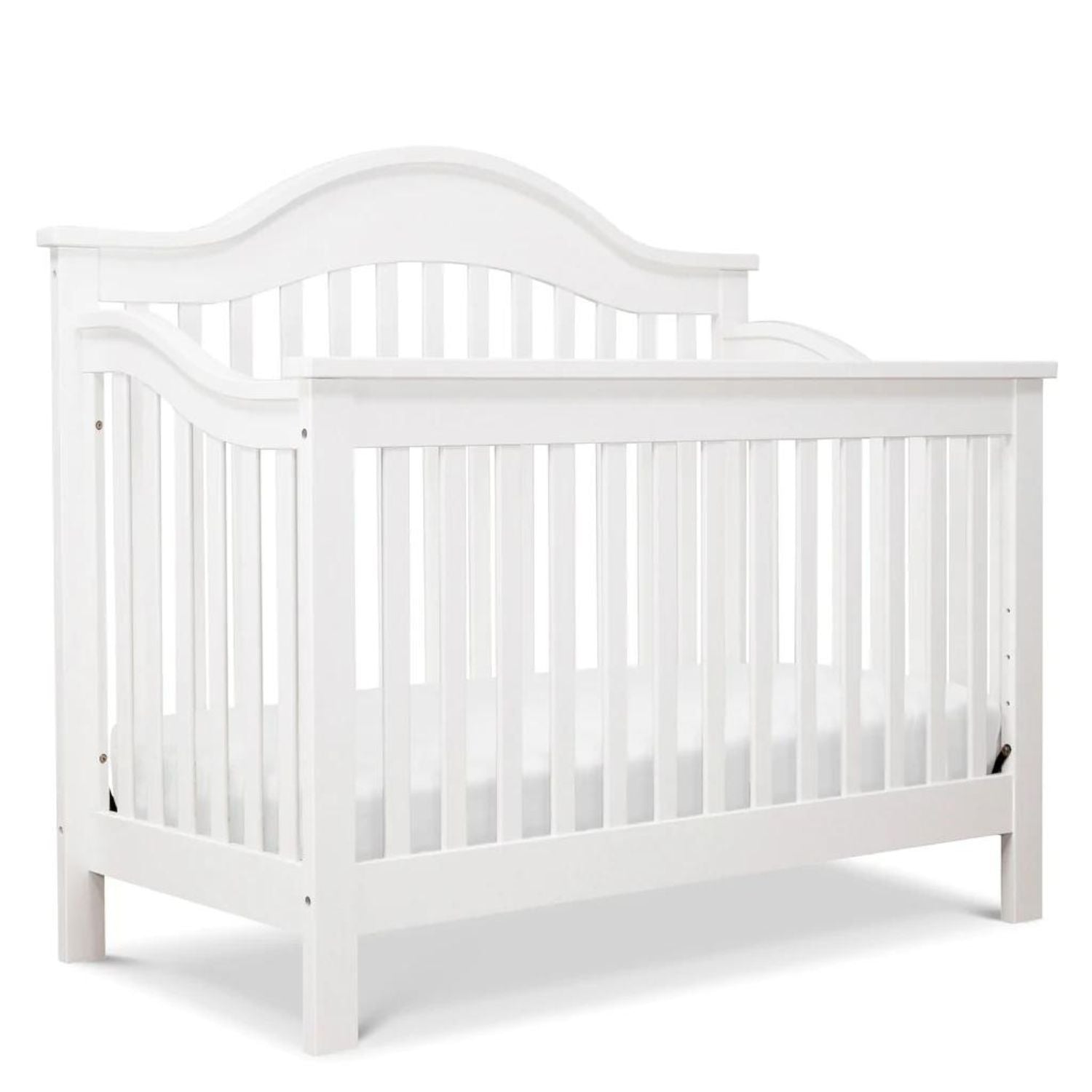 Jayden 4-in-1 Convertible Baby Crib to Toddler Bed - White Nursery Furniture for Newborns & Kids - Perfect for Nursery, Bedroom & Daycare