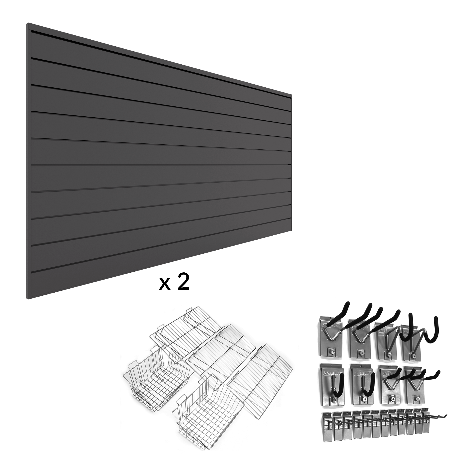 PVC Slatwall Ultimate Bundle - Durable Wall Panel System for Retail Stores & Garages | Easy Installation & Versatile Display Solution
