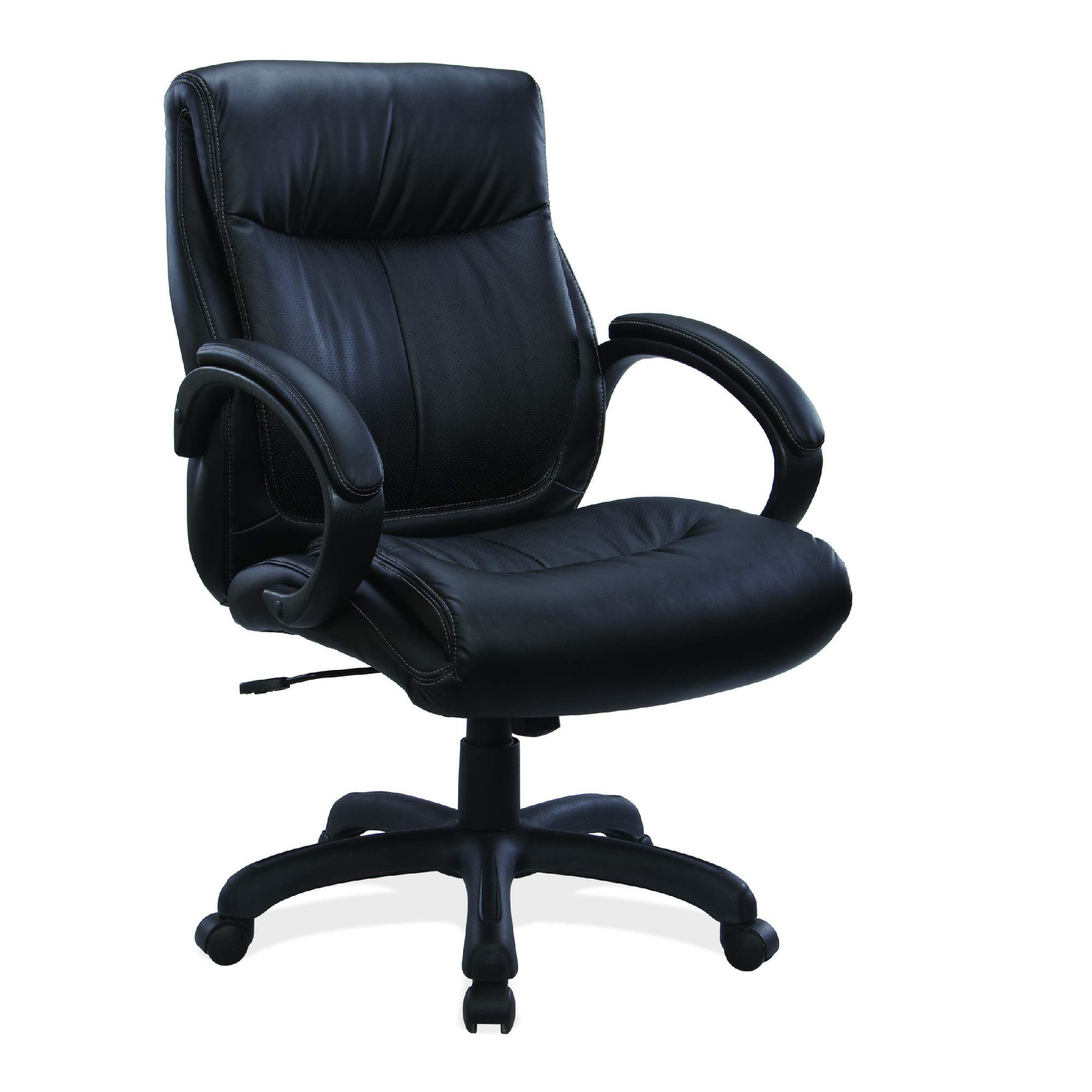 OfficeSource Sierra Series Mid-Back Executive Office Chair - Ergonomic Black Mesh Chair for Home & Business Workspaces - Perfect for Long Hours of Comfortable Sitting