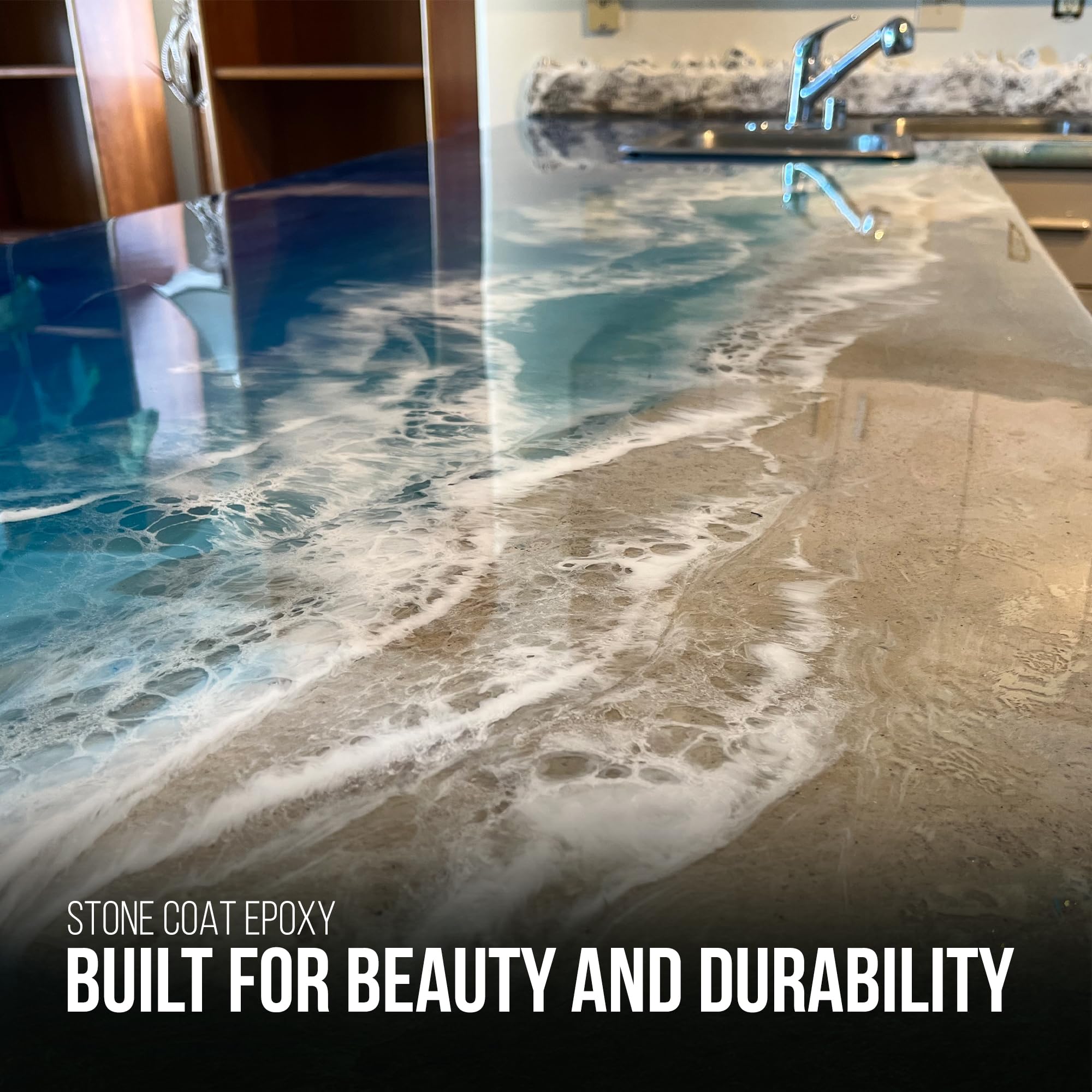 Premium Clear Epoxy Resin Kit (2 Gallon) - UV, Scratch & Heat Resistant, Food Safe - Perfect for Kitchen Countertops, Tables, Bars, Shower Walls & DIY Crafts - Ideal for Home Renovation & Art Projects