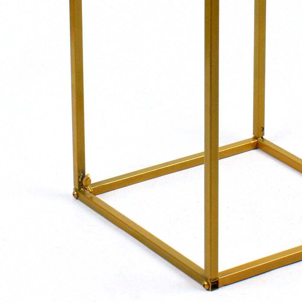 Modern Geometric Metal Flower Floor Vase Stand - 60cm Tall Wedding Centerpiece for Ceremony Aisle Decor, Reception Table Decorations, and Floral Backdrop Props (Set of 10)
