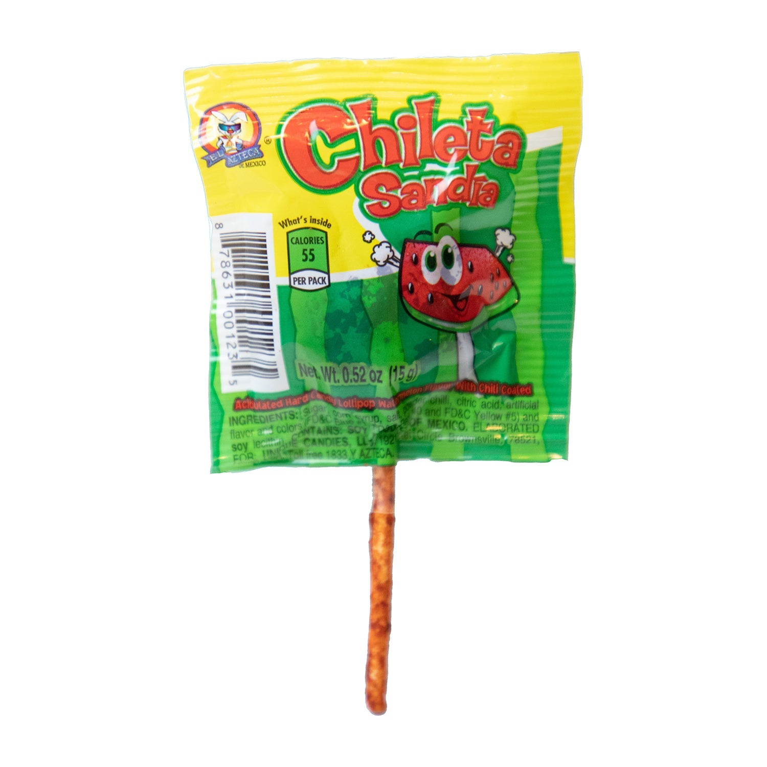 Azteca Chileta Sandia Watermelon Flavored Candy - 40 Count Resealable Bag - Sweet & Spicy Mexican Treat for Parties, Snacking & Gifting