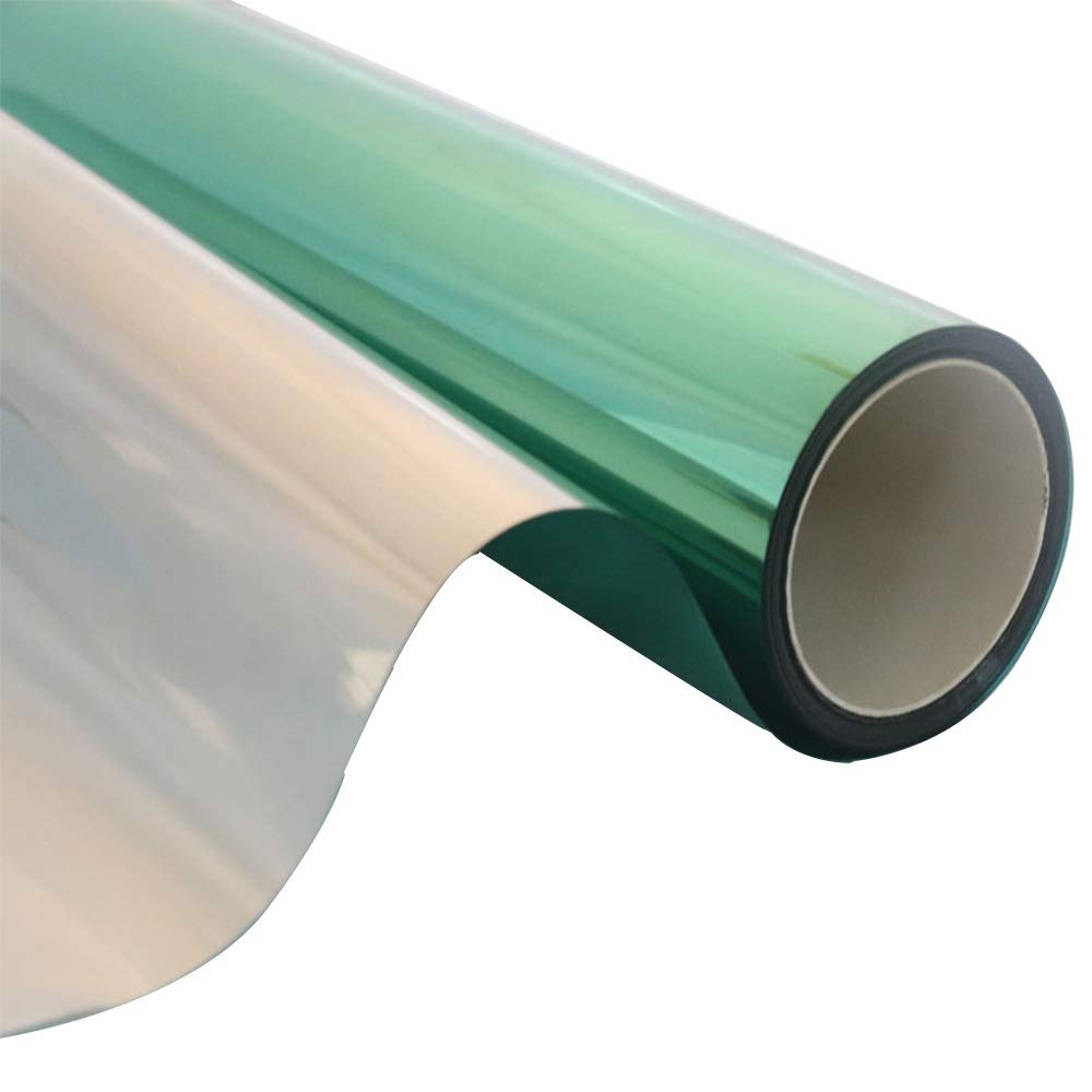 HANSHAN One Way Privacy Window Film - Heat Control & UV Blocking Adhesive Tint for Home & Office (3 Pcs, 28