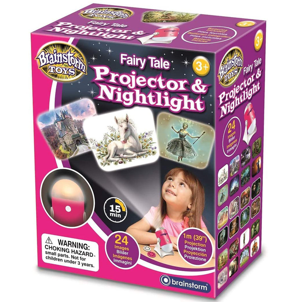Brainstorm Toys Fairytale Flashlight & Nightlight - Enchanted Storybook Projector for Kids Bedtime | Magical Room Decor & Storytelling Aid