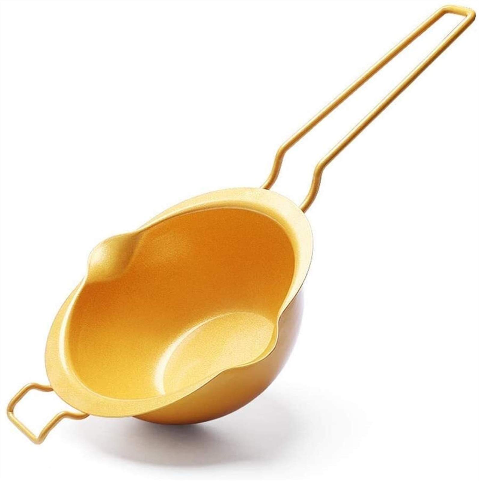 Non-Stick Stainless Steel Melting Pot with Side Spouts & Ergonomic Handle - Perfect for Chocolate, Milk, Butter & Pastry Baking - Ideal for Home Kitchens, Bakeries & Candy Making