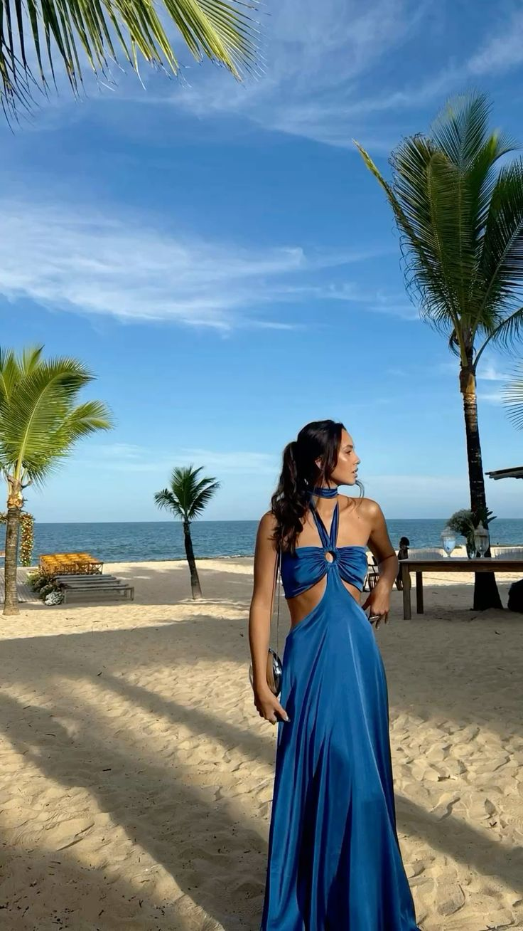 Elegant Halter A-Line Satin Blue Prom Dress for Formal Party & Wedding Guest - J6436 | Perfect for Homecoming, Evening Gala & Special Occasions