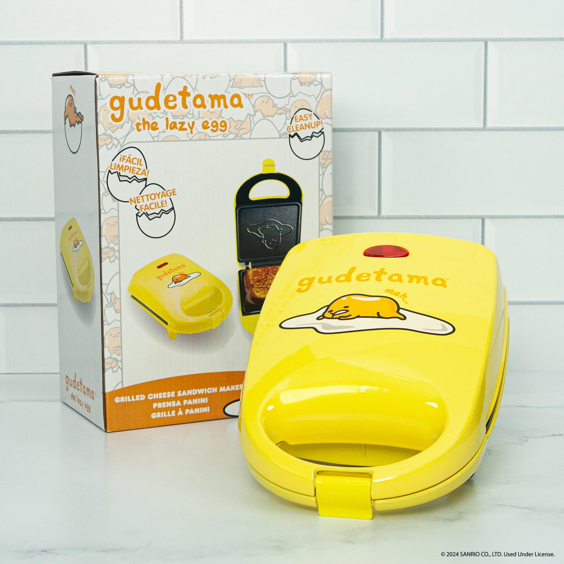 Sanrio Gudetama Sandwich Maker by Uncanny Brands - Cute & Fun Mini Kitchen Appliance for Breakfast, Snacks & Kids Meals