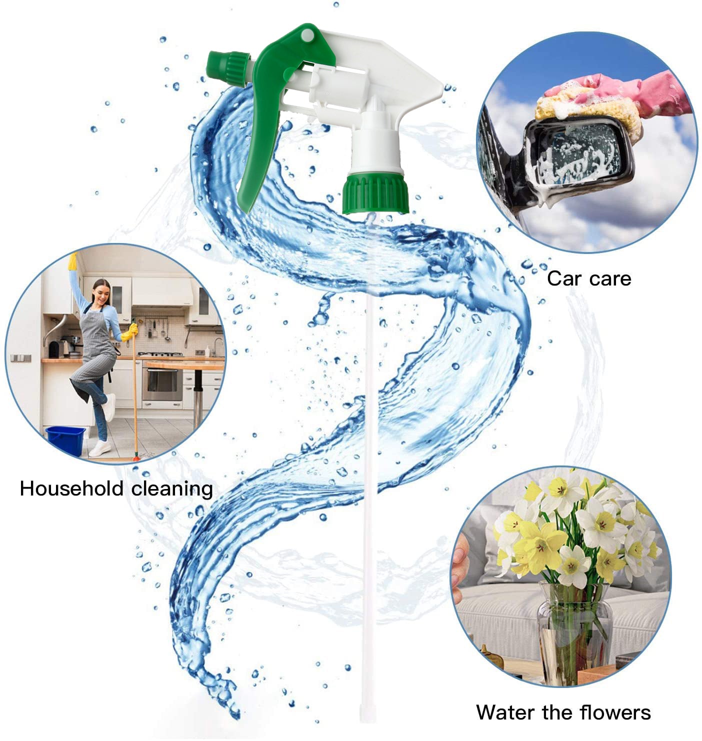 Heavy Duty Trigger Sprayer with 32oz Bottle - Durable Chemical Sprayer for Cleaning, Gardening & Car Washing
