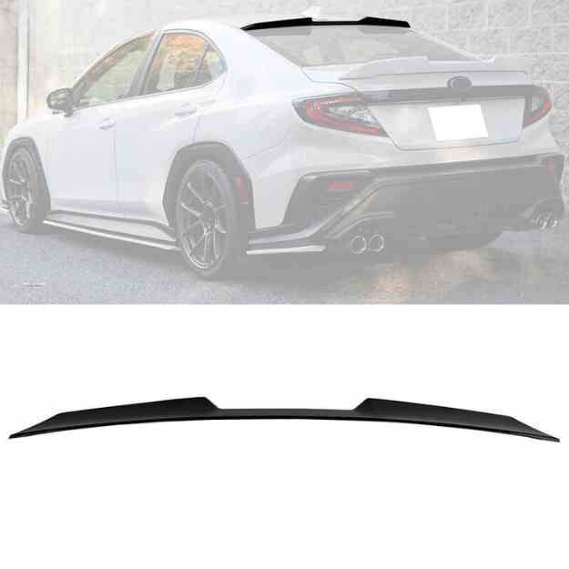 2022-2024 Subaru WRX Roof Spoiler - Unpainted Black ABS Plastic V-Style Rear Window Visor Wing Lip | Aerodynamic Car Accessory for Enhanced Style & Performance