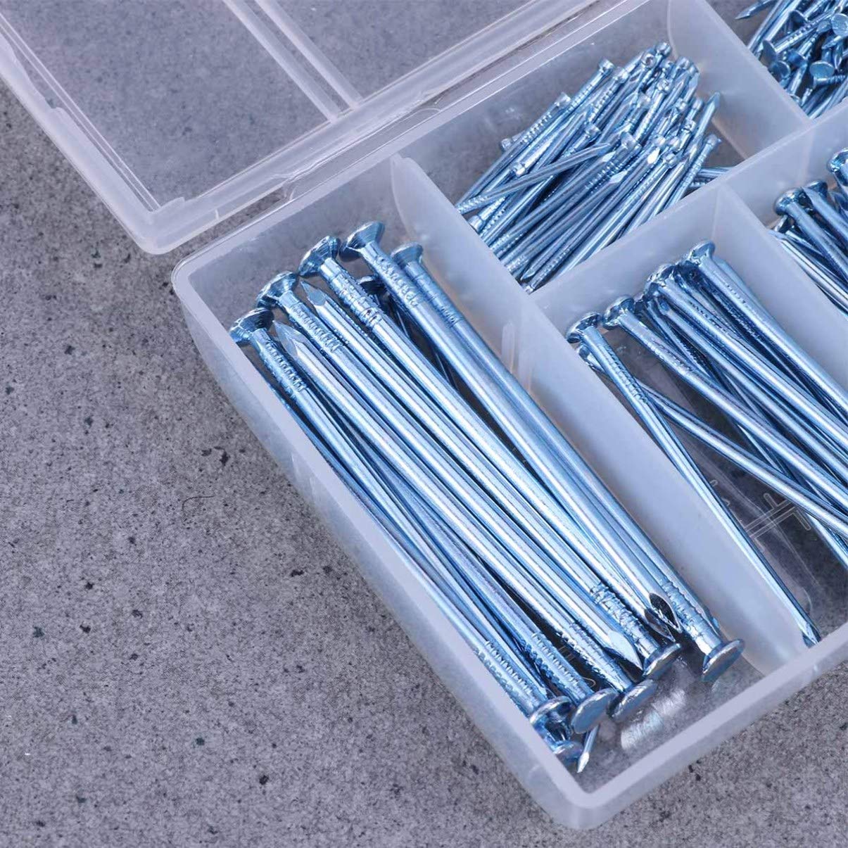 **Baluue 280-Piece Galvanized Brad Nails Kit for Woodworking - Durable Hardware Nail Set for DIY Projects, Carpentry, and Home Repairs**
