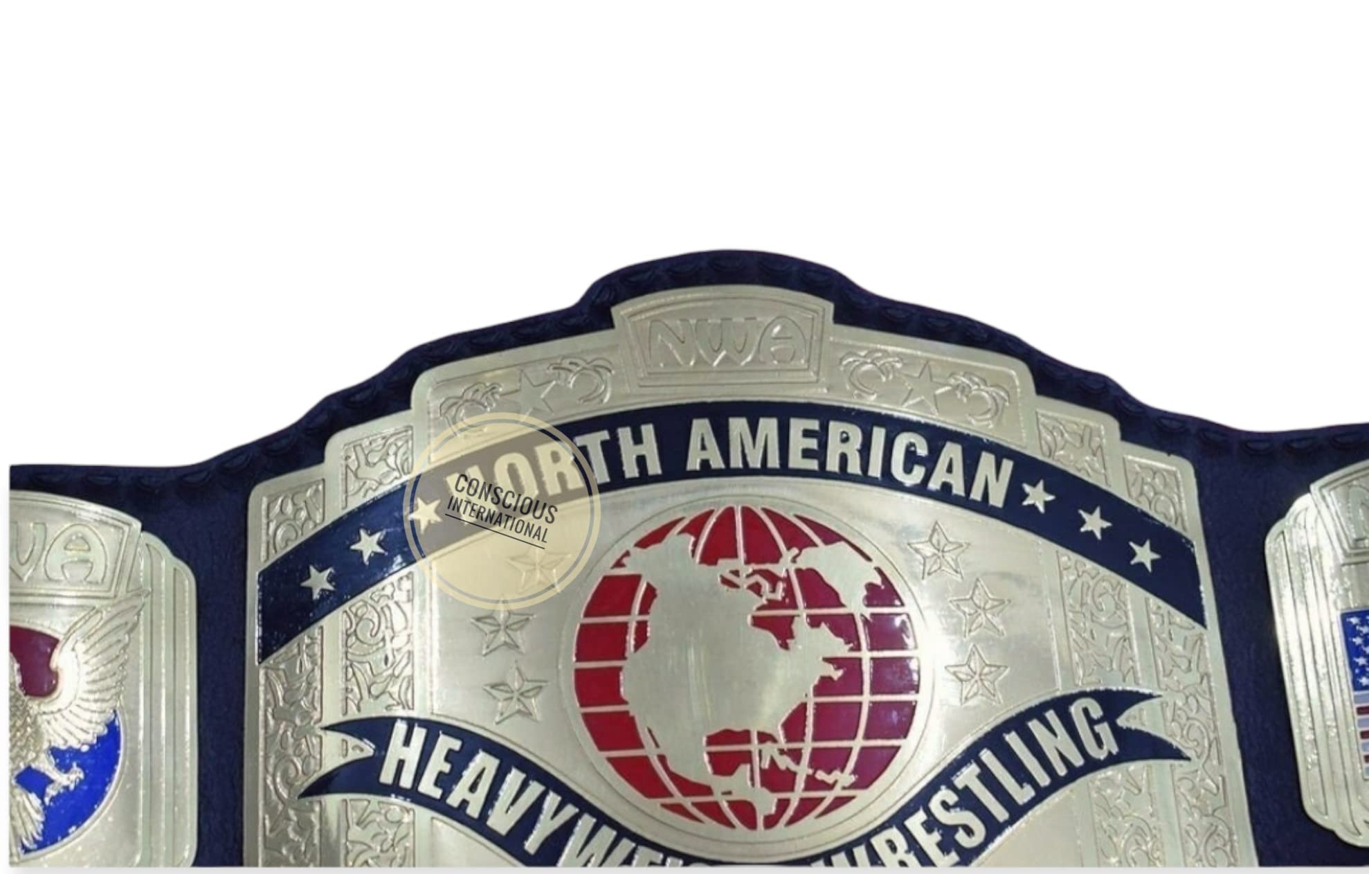 NWA North American Wrestling Heavyweight Championship Belt - Adult Size Replica - Black - One Size - Perfect for Wrestling Fans, Collectors & Cosplay Events