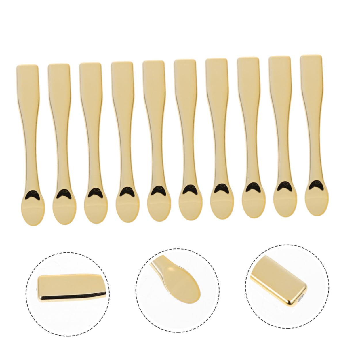 Baluue 12pcs Golden Facial Spatula Set - Skincare & Makeup Tools for Blackheads, Abs, and Cream Scooping - Perfect for DIY Spa, Salon, and At-Home Beauty Treatments