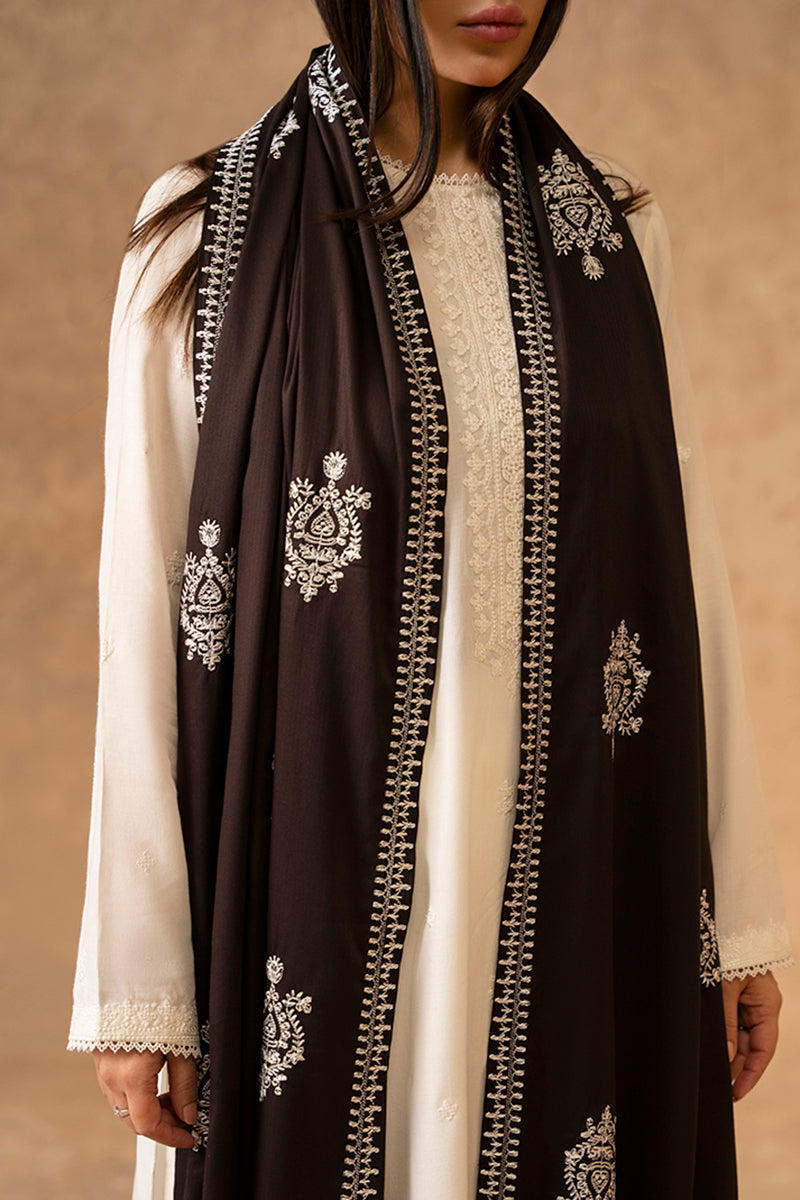 Hazel Embroidered Shawl - Elegant Floral Lace Scarf for Women, Perfect for Weddings, Parties & Evening Events