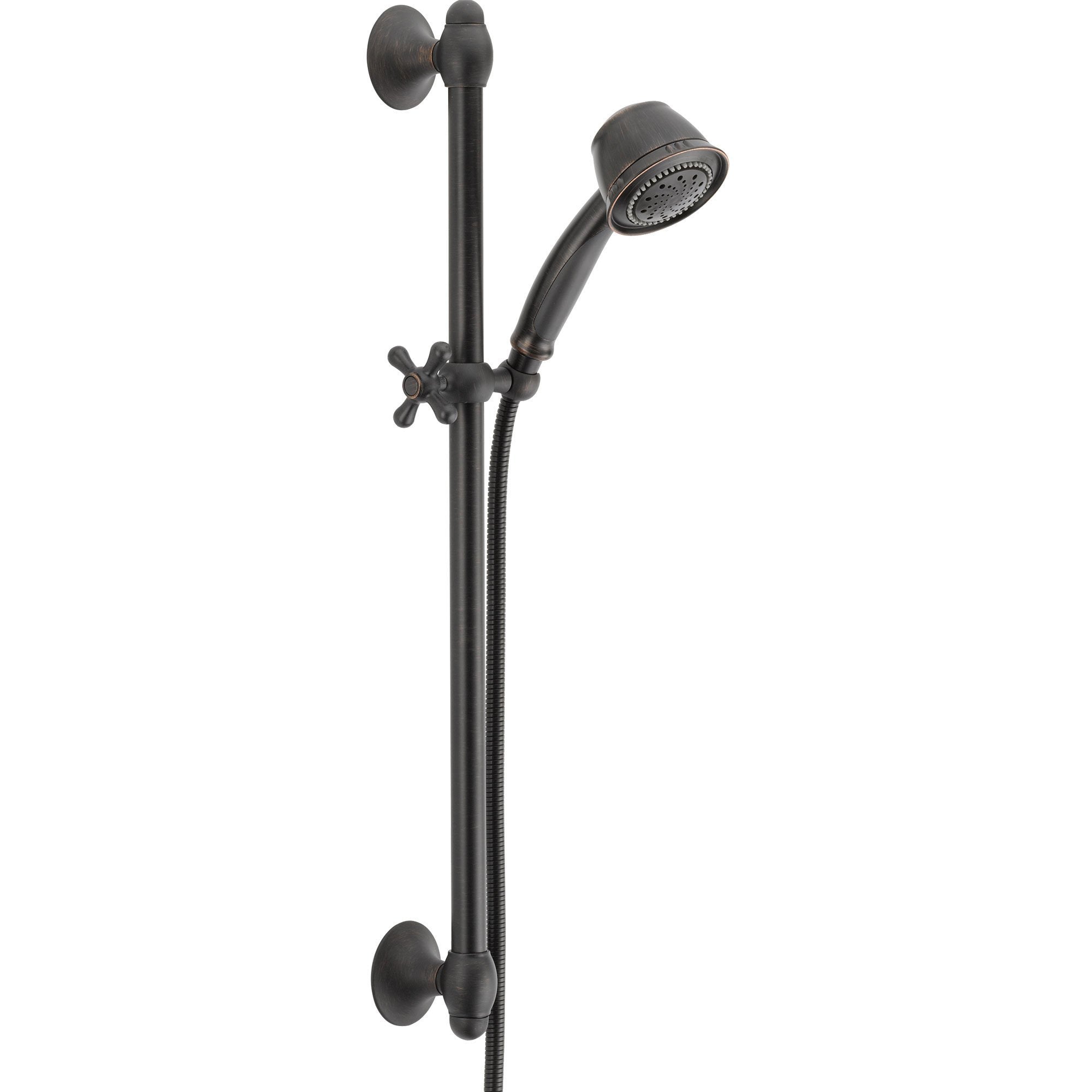 Delta 5 Spray Venetian Bronze Handheld Shower Head with Adjustable Slide Bar - 561092 - Perfect for Bathroom Renovation & Spa-Like Shower Experience