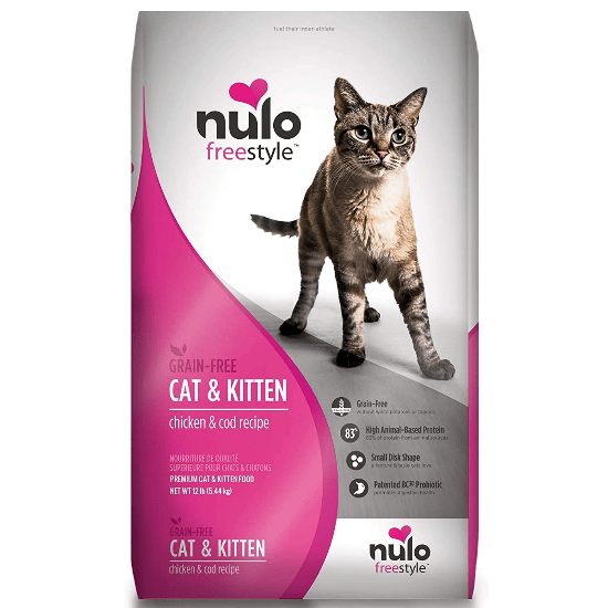 Nulo Freestyle Grain-Free Dry Cat Food for All Life Stages - Chicken & Cod Recipe - High Protein, No Fillers - Perfect for Indoor & Outdoor Cats
