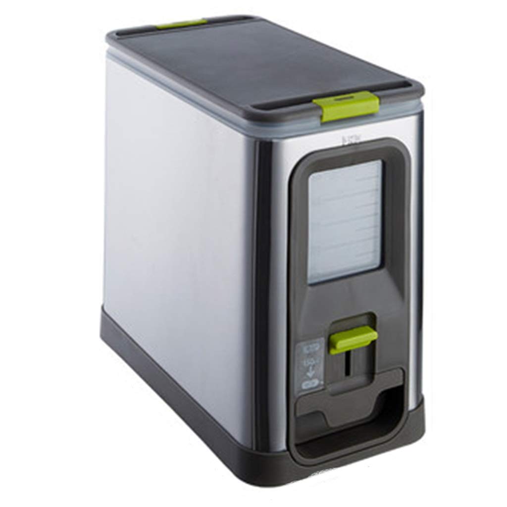 Premium Airtight Rice Storage Container with Automatic Dispenser - 36.5L Moisture-Proof Food Storage Bucket for Kitchen Pantry Organization (Black) - Perfect for Bulk Rice, Grains, Flour & Dry Food Storage
