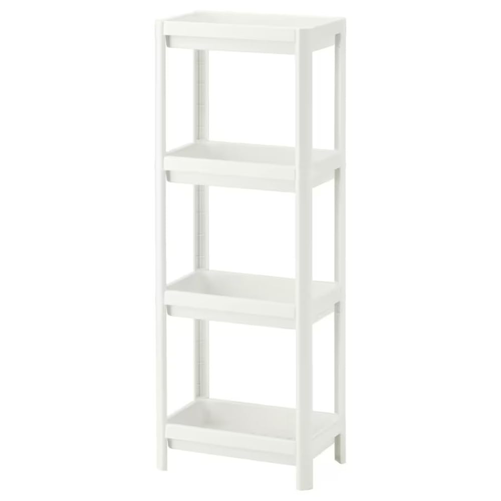 HIEEY 4-Tier Bathroom Shelf Organizer - Space-Saving Storage Rack for Bathroom, Laundry, Pantry & Kitchen - Perfect for Narrow Spaces & Small Areas