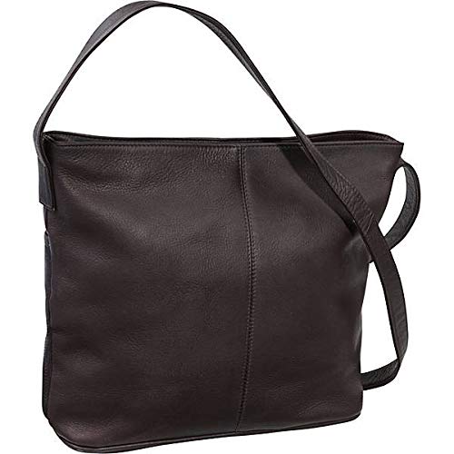 Le Donne Genuine Leather Shoulder Bag with Two Slip Pockets - Perfect for Work, Travel & Everyday Use
