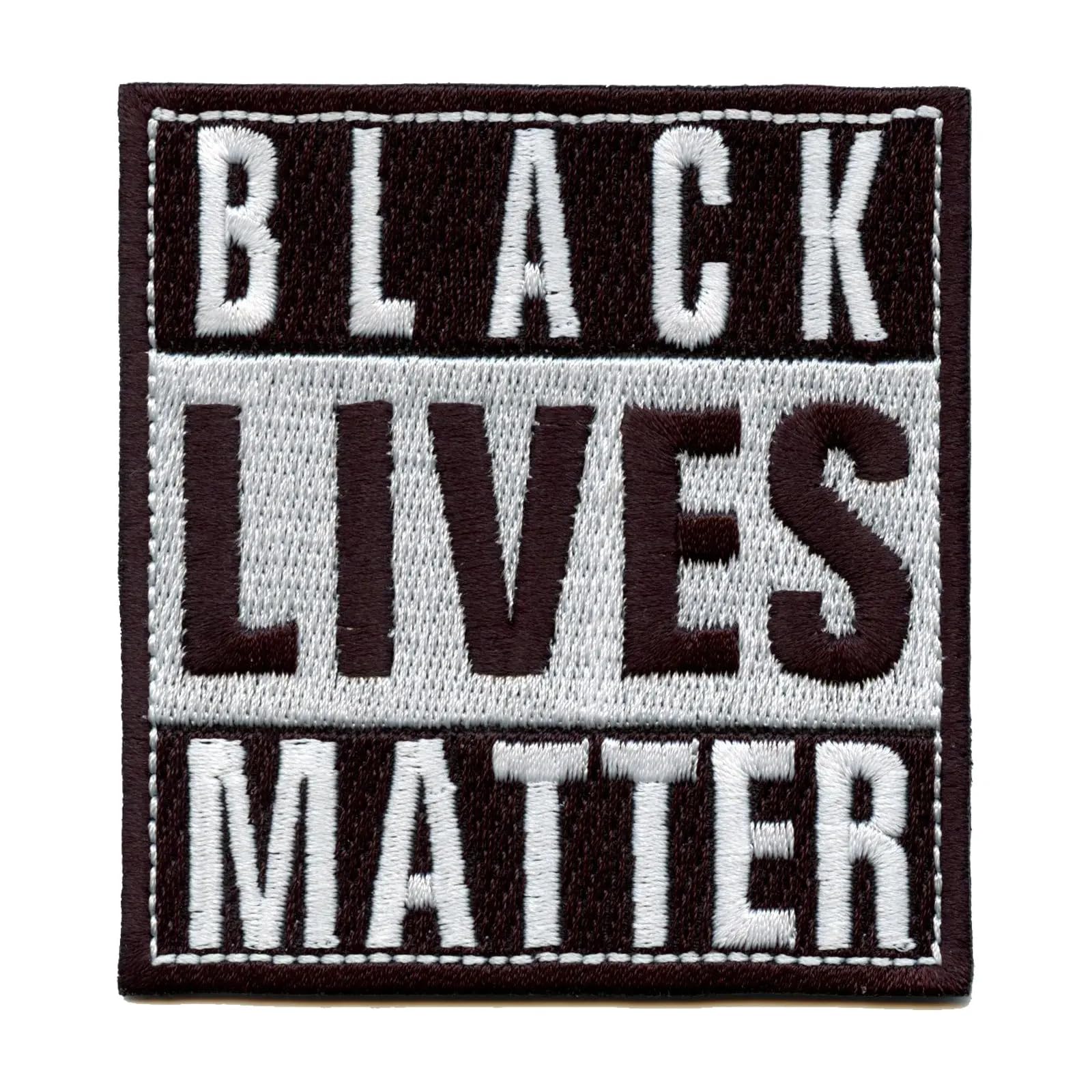 Black Lives Matter Embroidered Iron-On Patch - Premium Logo Badge for Clothing, Hats & Bags - Show Support on Jackets, Backpacks & Denim