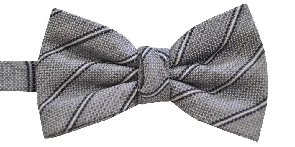 Stylish Light Blue Stripe Bow Tie with Warm Handle - Perfect for Weddings, Parties & Formal Events | LA Smith Fashion Accessories