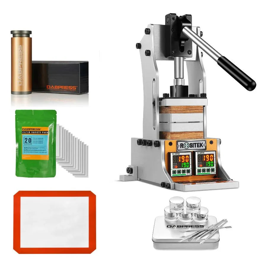 Rositek 2 Ton Manual Rosin Press Kit with Pre-Press Mold & Parchment Paper - Perfect for DIY Rosin Extraction at Home or Small Business