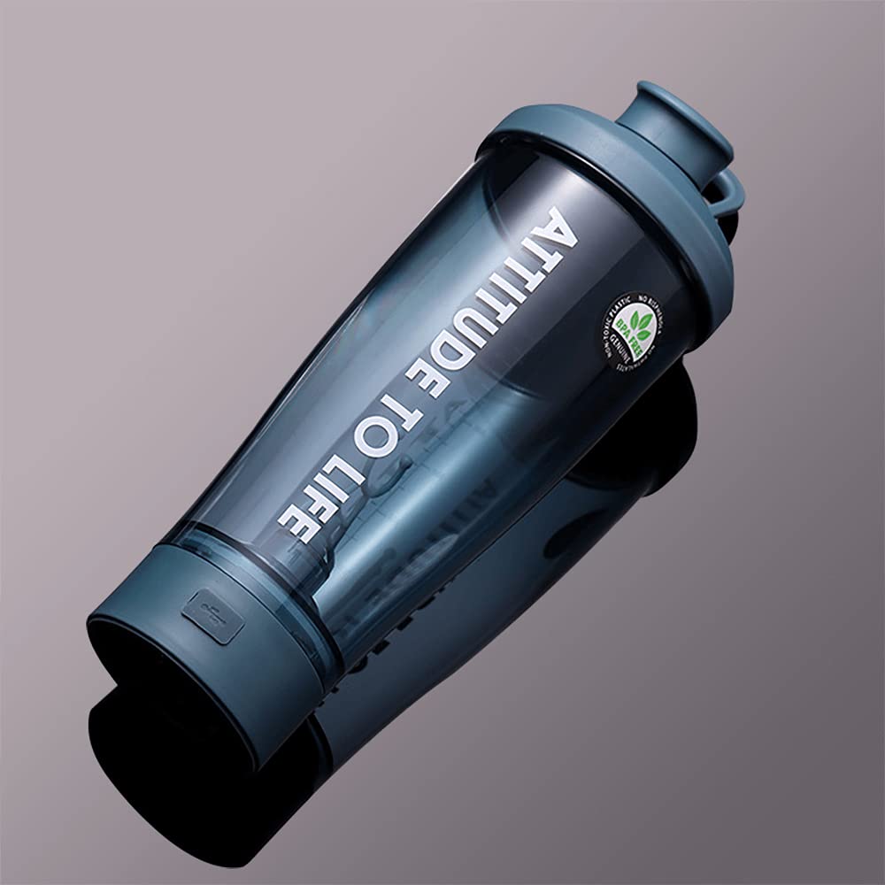 Rechargeable Electric Protein Shaker Bottle - 22oz BPA-Free Tritan Blender for Smooth Mixing - Perfect for Gym, Workouts & Post-Training Recovery (Blue)