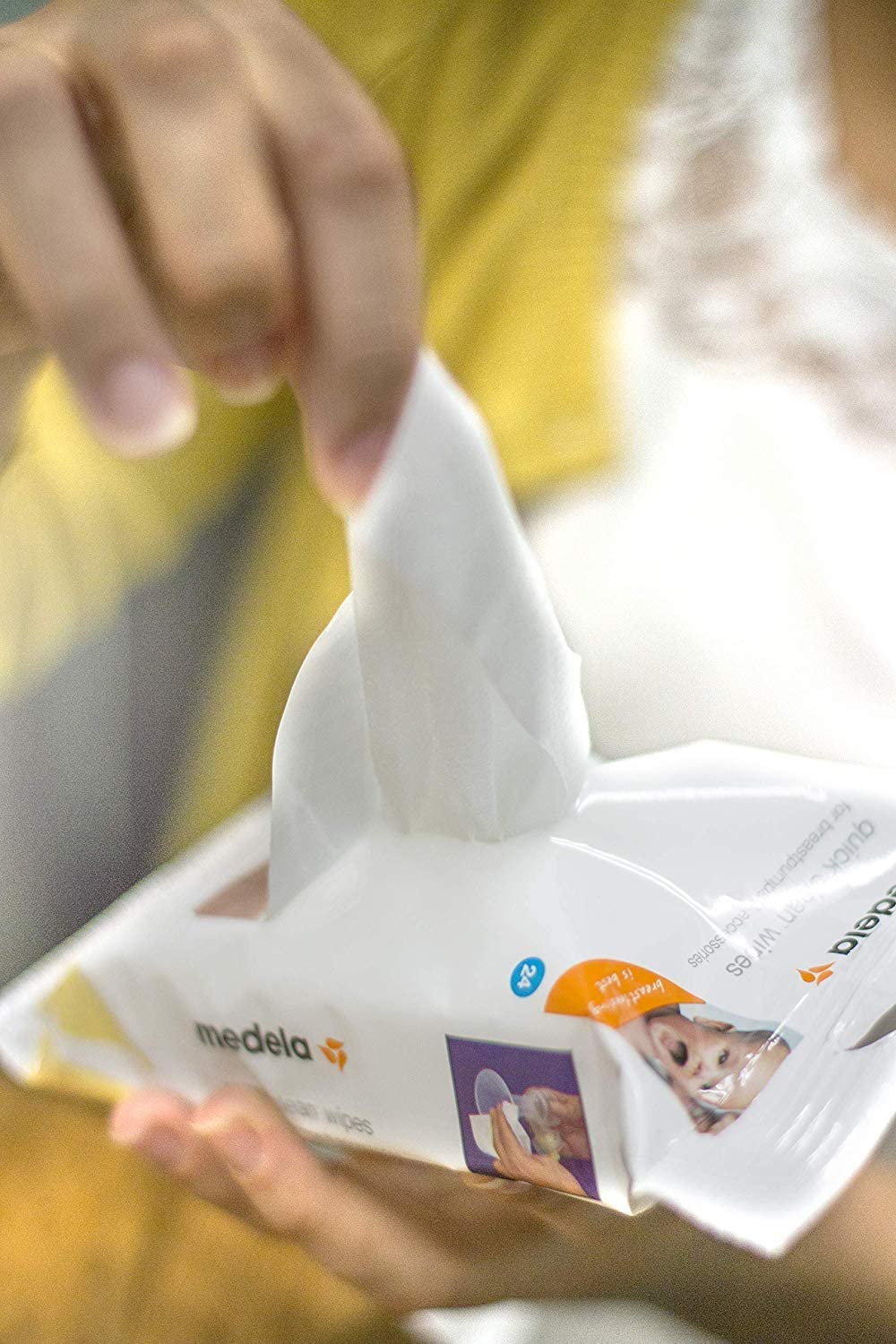 Medela Quick Clean Breast Pump and Accessory Wipes - 72 Count (3 Packs of 24) | Portable Hygienic Cleaning Wipes for Breast Pump Parts, High Chairs, Tables, Cribs & Countertops | Safe, Convenient Disposable Wipes for Busy Moms & On-the-Go Cleaning