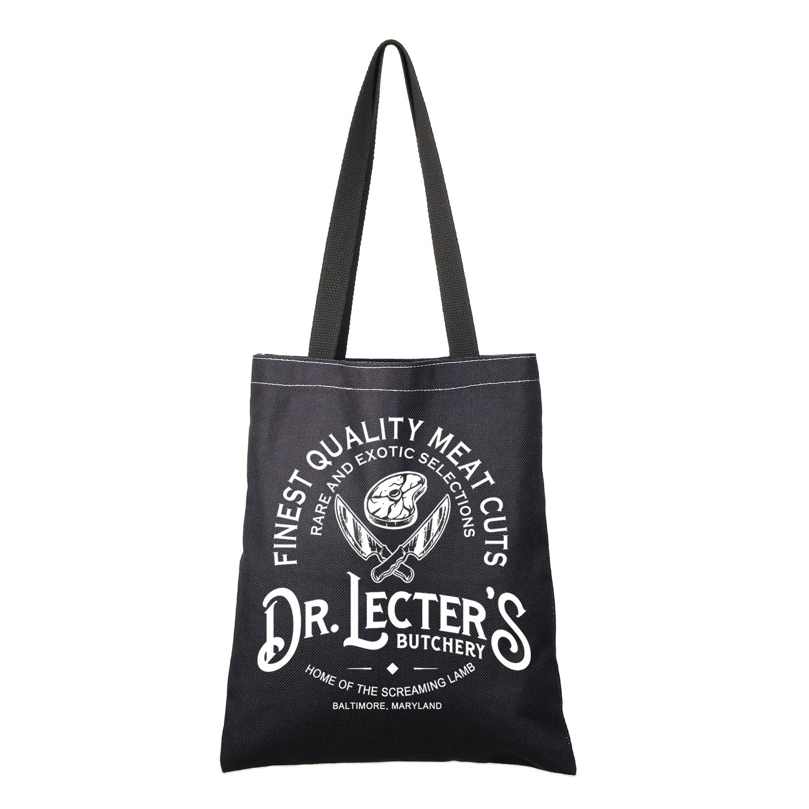 G2TUP Hannibal Lecter Inspired Reusable Canvas Tote Bag - Movie Fan Gift, Eco-Friendly Shopping Bag for Groceries, Books & Daily Use