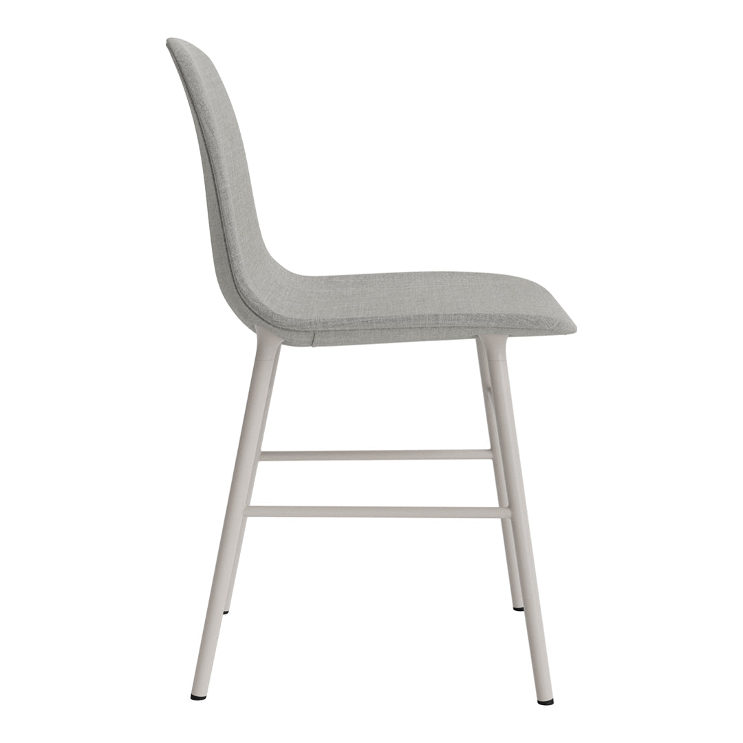 Modern Form Chair with Sturdy Metal Legs & Soft Upholstery - Perfect for Home Office, Living Room & Dining Room Decor