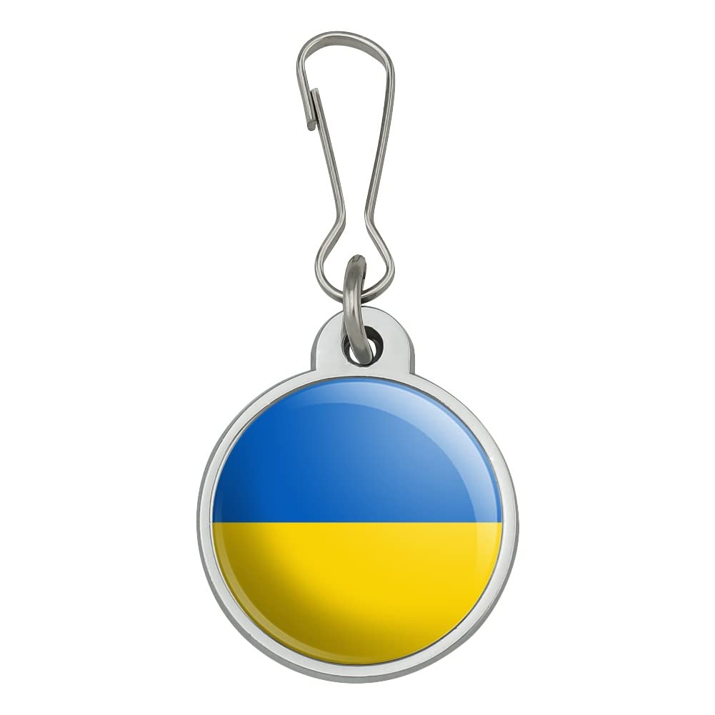 Ukraine Flag Zipper Pull Charm - Patriotic Luggage Tag for Backpacks, Handbags & Travel Accessories | Perfect for Travel, Gifts & National Pride