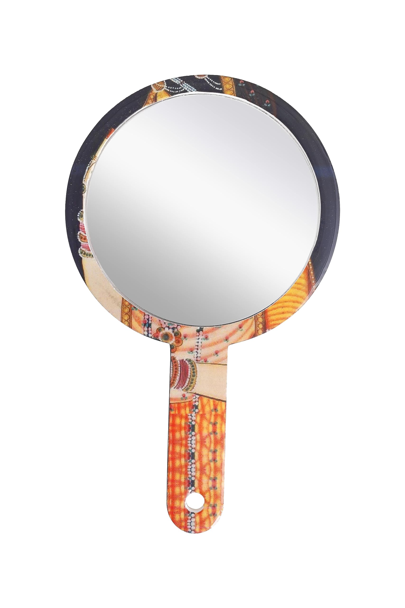 Victor Mirrors Handheld Makeup Mirror for Women - 8x12 Inch Large Decorative Mirror with UV Print, Portable Vanity Mirror for Travel & Home Use - Perfect for Makeup Application, Salon Styling & Bedroom Decor