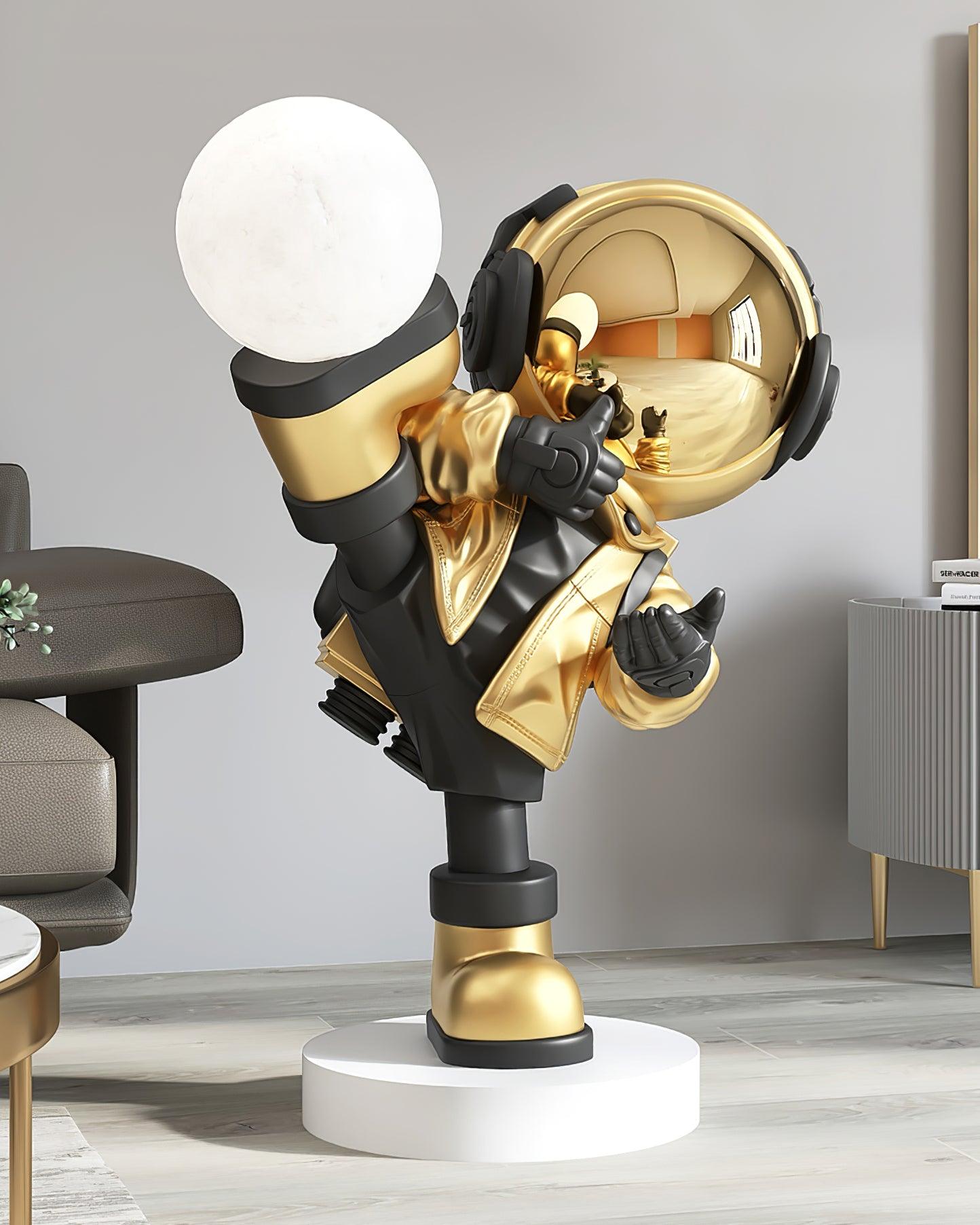 Effort Astronaut Rechargeable LED Floor Lamp with Built-in Battery - Modern Lighting for Living Room, Bedroom, or Office Space