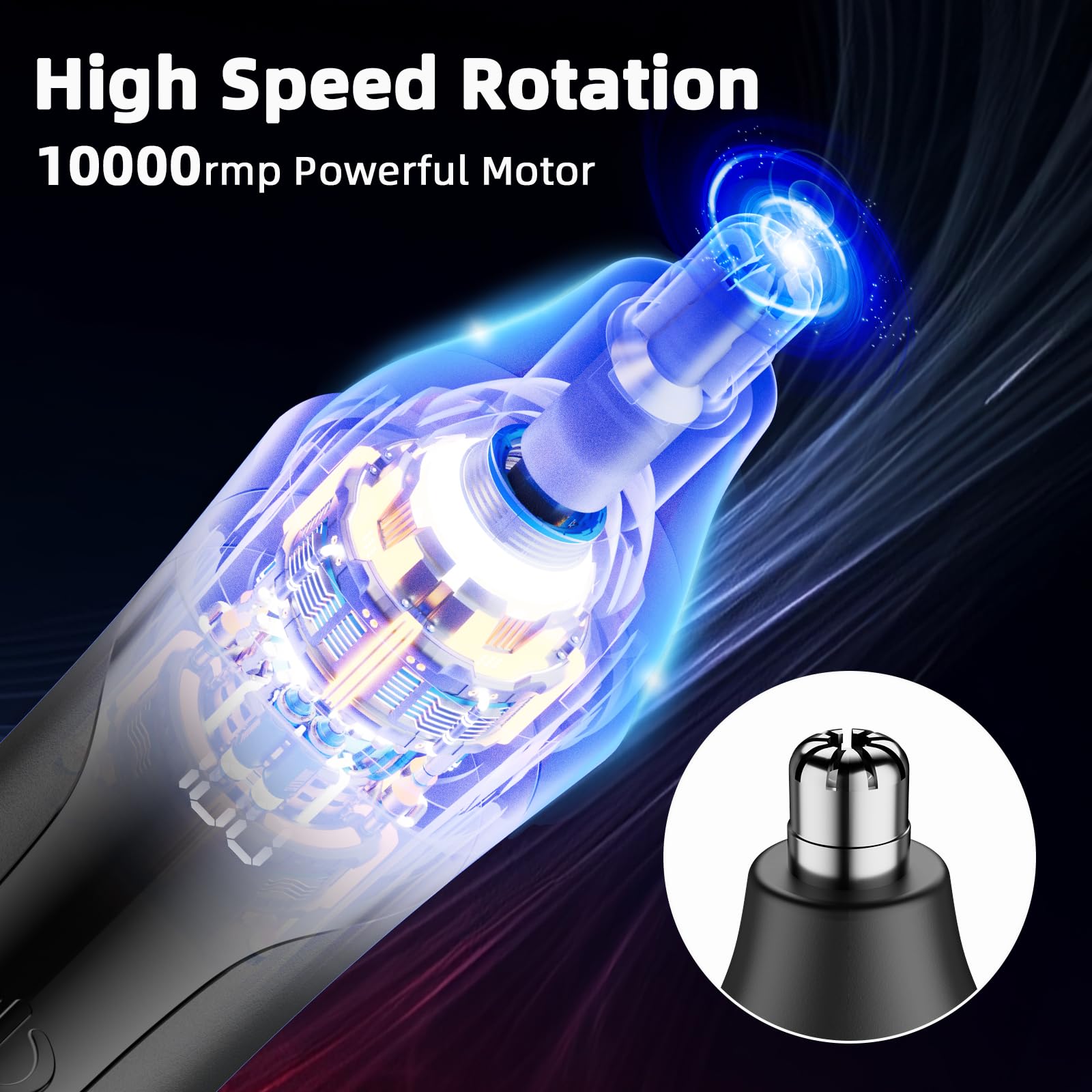 Rechargeable Painless Nose Hair Trimmer - Professional Dual Edge Blade for Nose, Ear & Eyebrow Grooming - Easy Clean & Wash - Perfect for Travel & Daily Personal Care